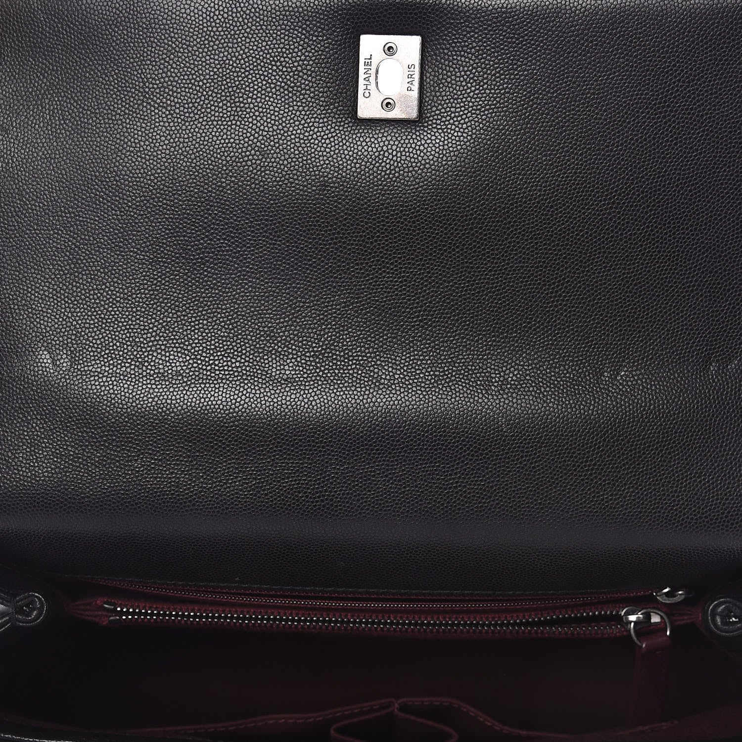 Chanel Caviar Quilted Medium Coco Handle Flap Black 9 of 12