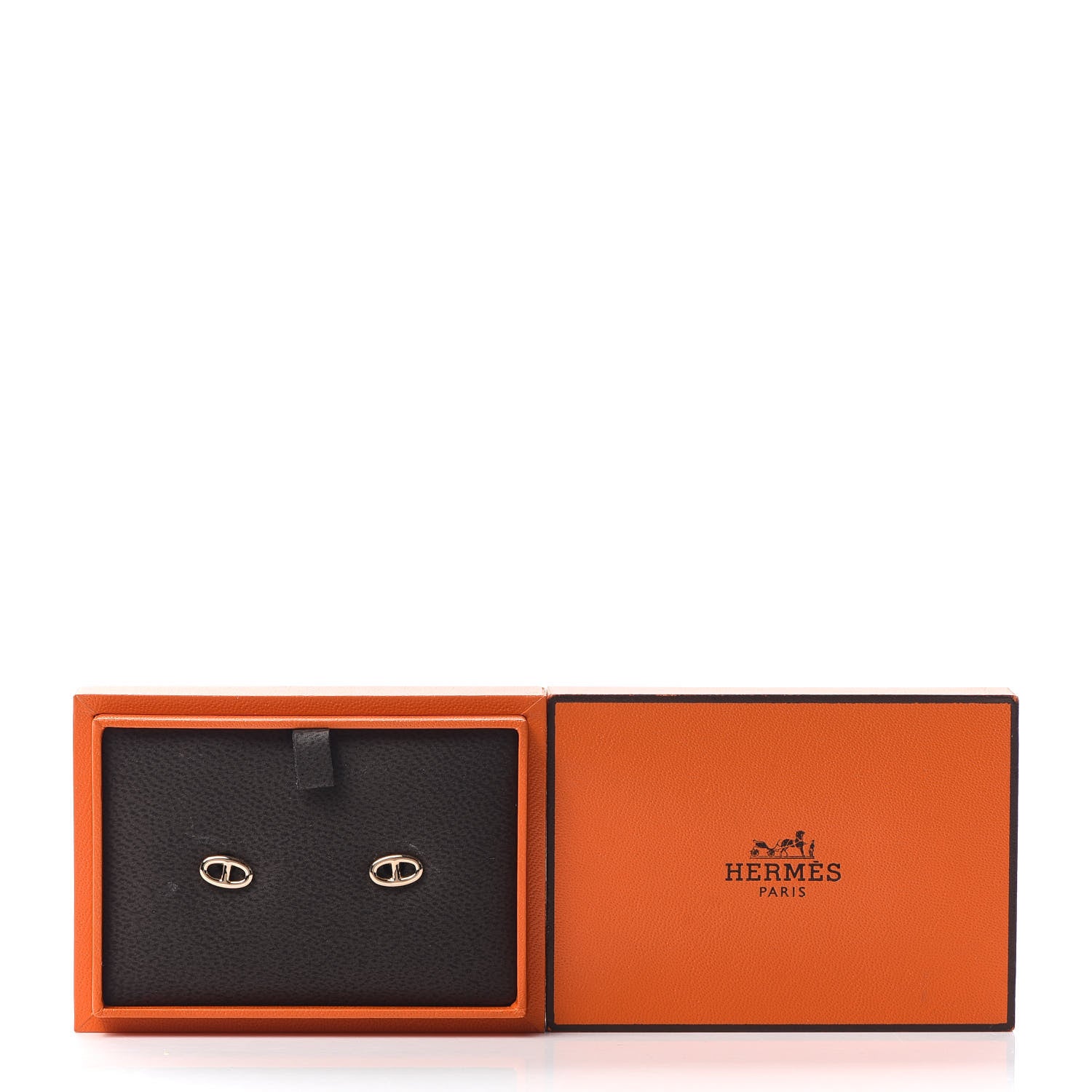 Hermes 18K Rose Gold TPM Farandole Stud Earrings 5 of 5