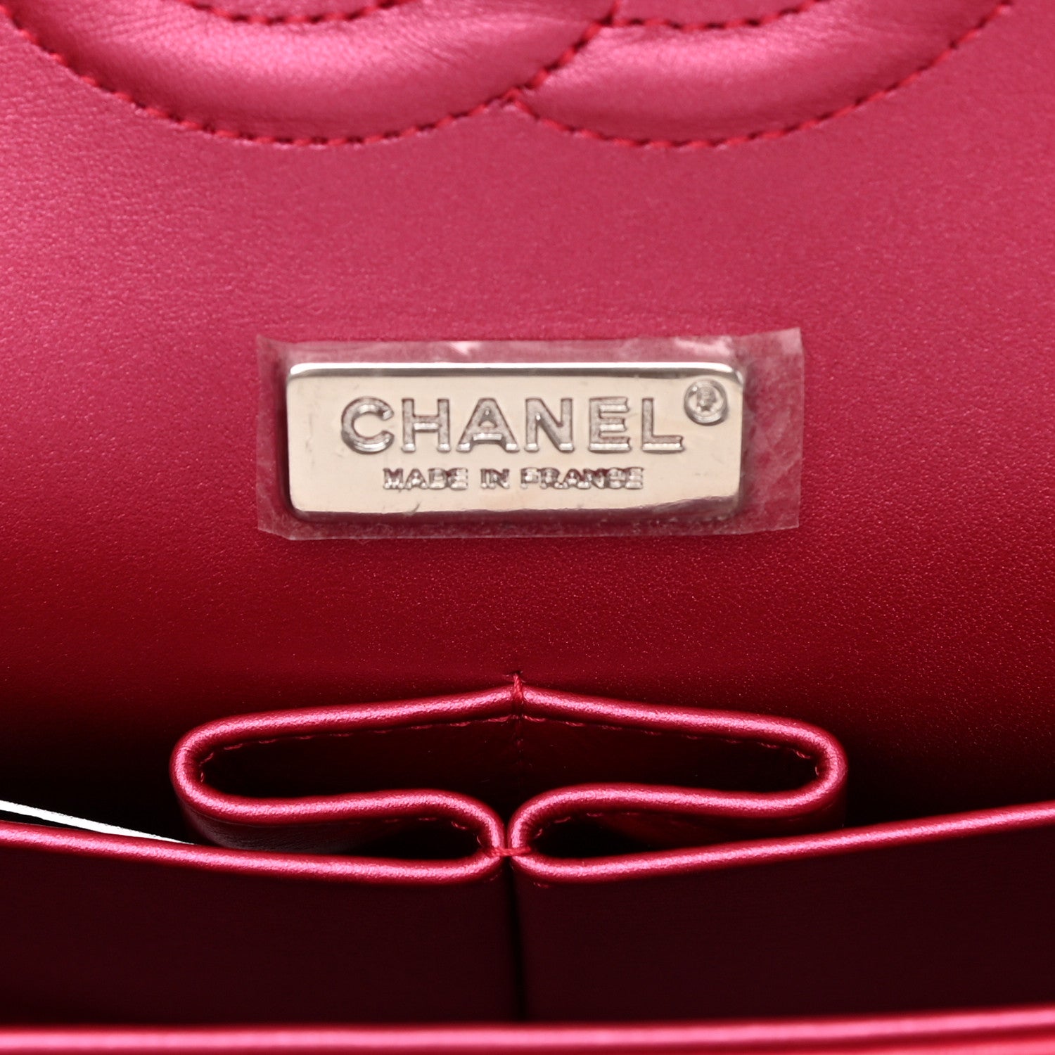 Chanel Satin Pearl Beaded Medium Flap Pink 6 of 11