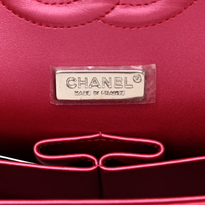 Chanel Satin Pearl Beaded Medium Flap Pink 6 of 11