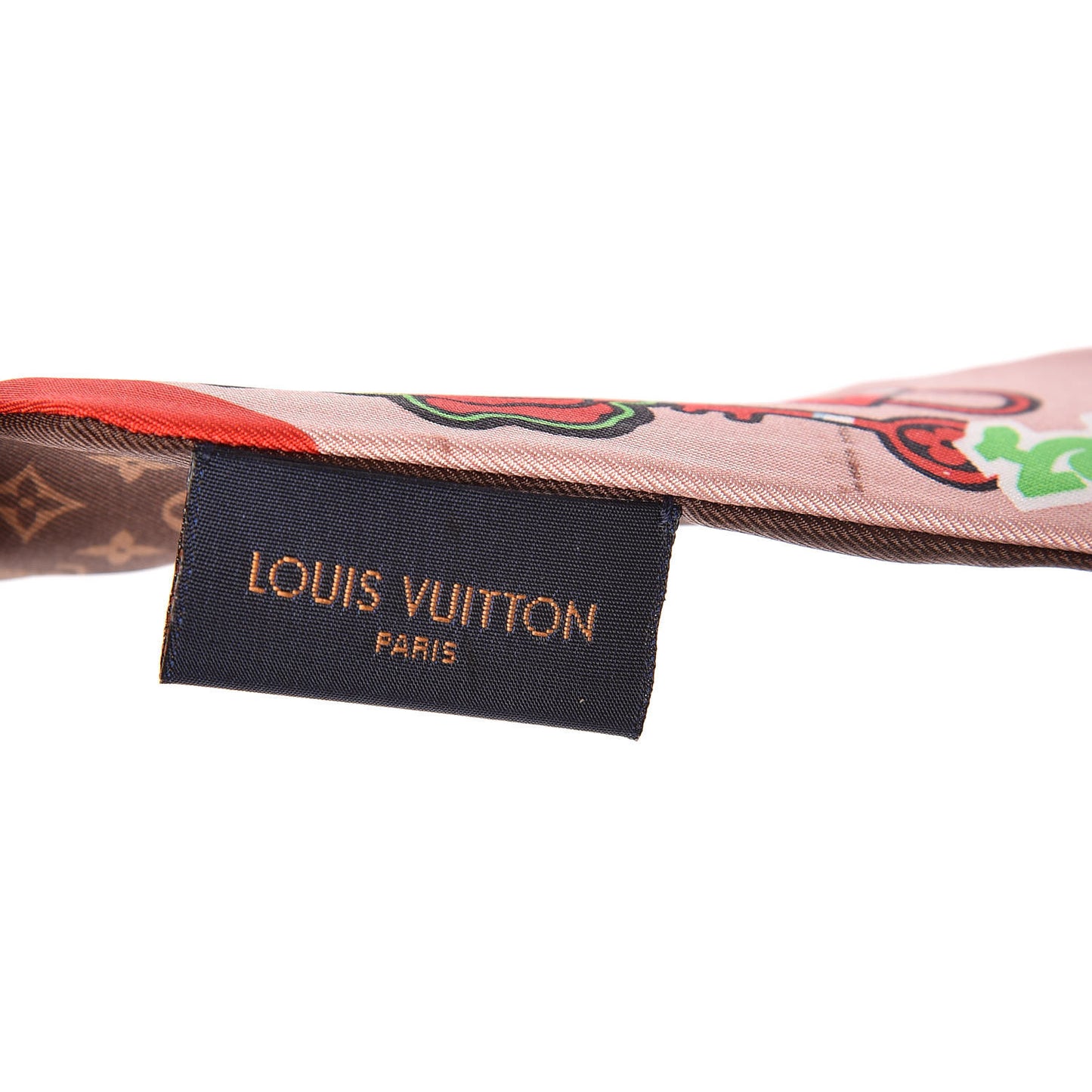 Silk Monogram LV Stories BB Bandeau Nude