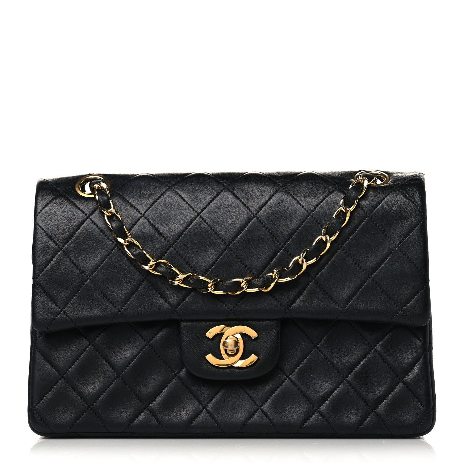 Chanel Lambskin Quilted Small Double Flap Black 1 of 9