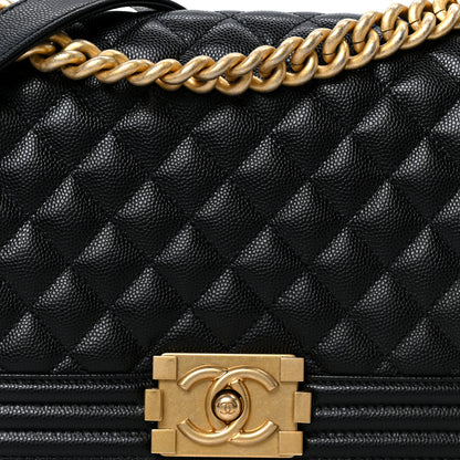 Chanel Caviar Quilted Medium Boy Flap Black 7 of 9