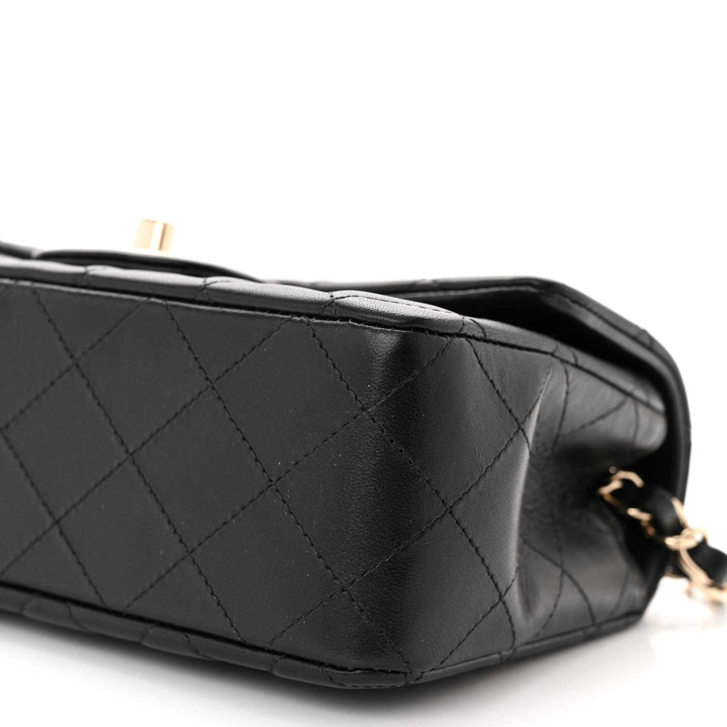 Chanel Lambskin Quilted Mini Rectangular Flap Black 10 of 12