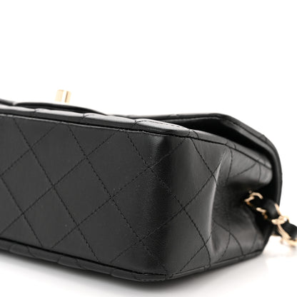 Chanel Lambskin Quilted Mini Rectangular Flap Black 10 of 12