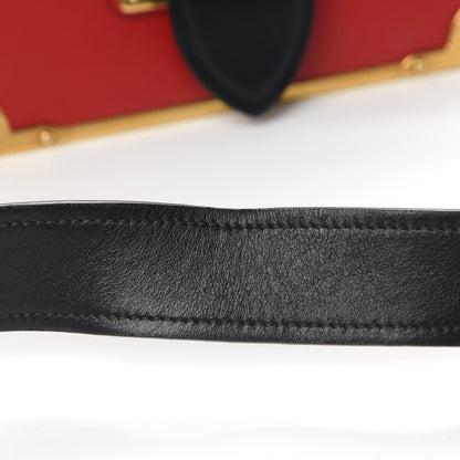 Prada City Calfskin Saffiano Cahier Bag Fuoco Black 15 of 15