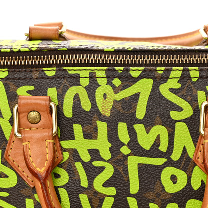 Louis Vuitton Monogram Graffiti Speedy 30 Green 15 of 16