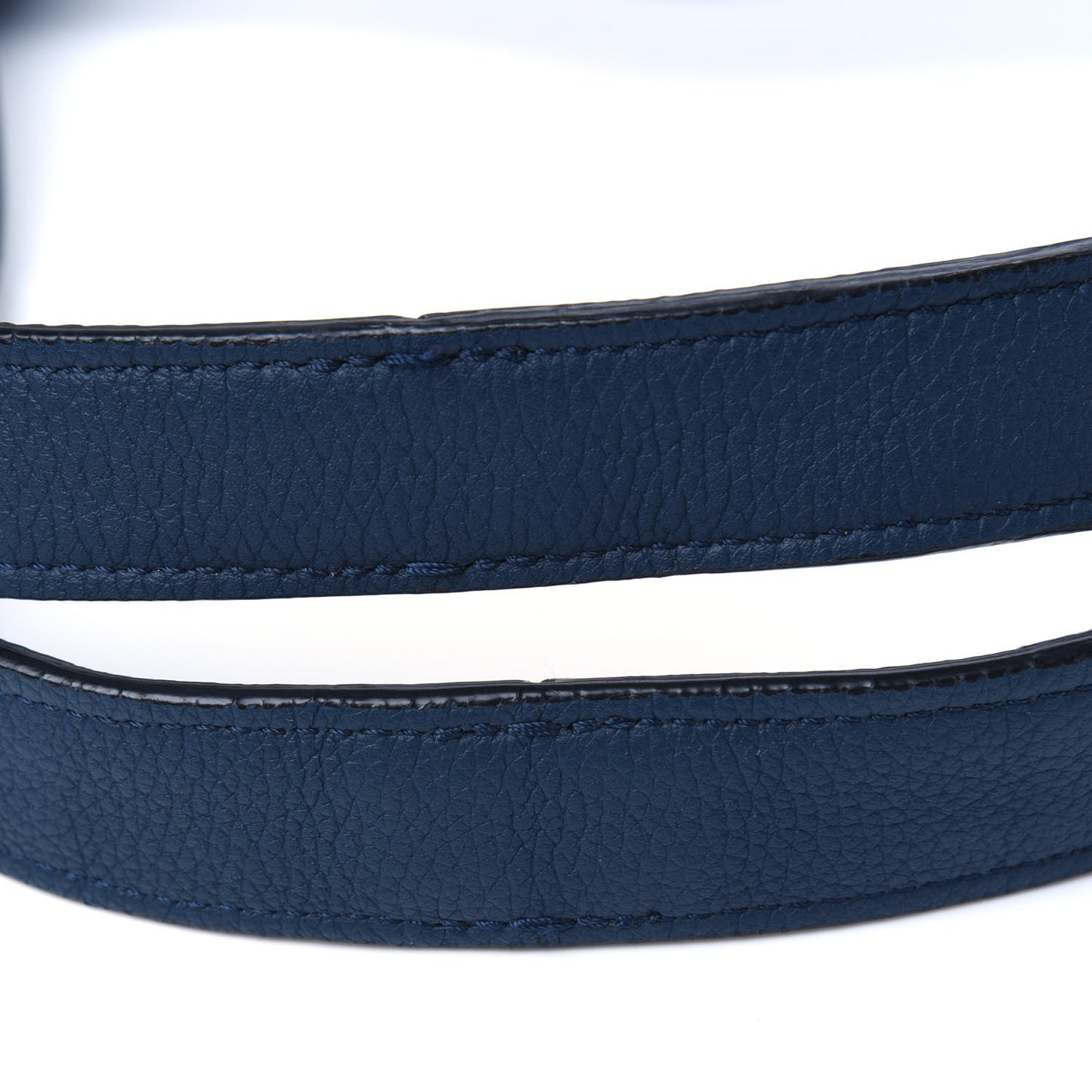 Baby Grained Calfskin Medium Tri-Fold Bag Steel Blue