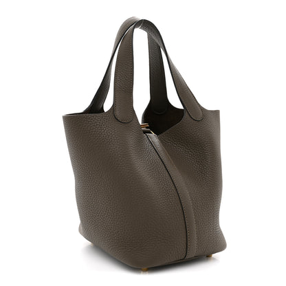 Hermes Taurillon Clemence Picotin Lock 18 PM Vert Loden 3 of 10