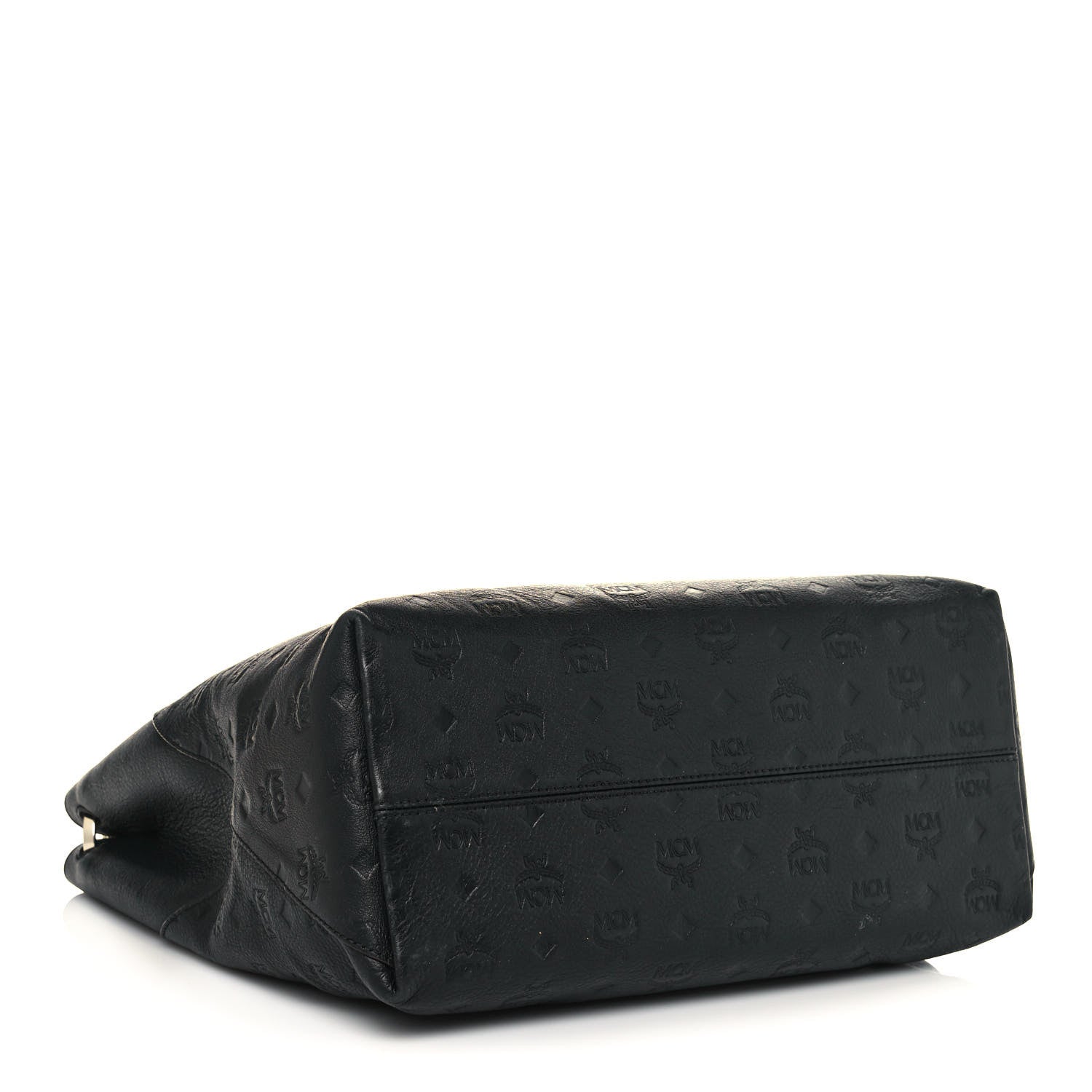 MCM Calfskin Ottomar Monogram Large Klara Hobo Black 3 of 14