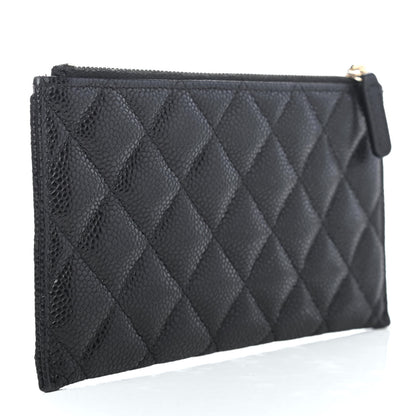 Chanel Caviar Quilted Classic Zip Pouch Black 2 of 4