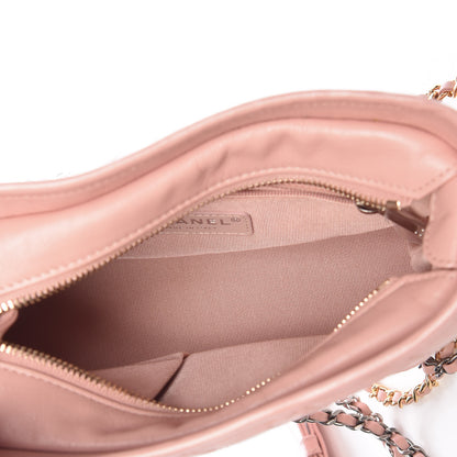 Chanel Aged Calfskin Quilted Small Gabrielle Hobo Pink 5 of 9