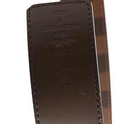 Louis Vuitton Damier Ebene 40mm LV Initiales Belt 80 32 6 of 7