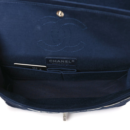 Chanel Grosgrain Quilted Medium Double Flap Navy 5 of 9