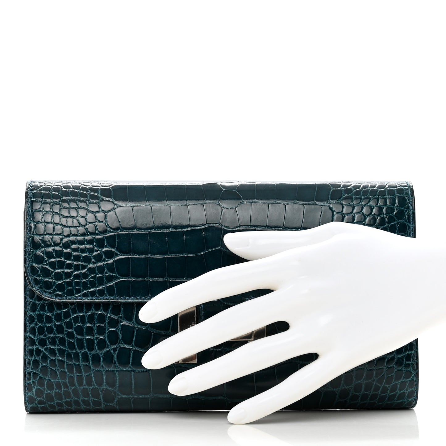 Shiny Alligator Constance Long Wallet Colvert