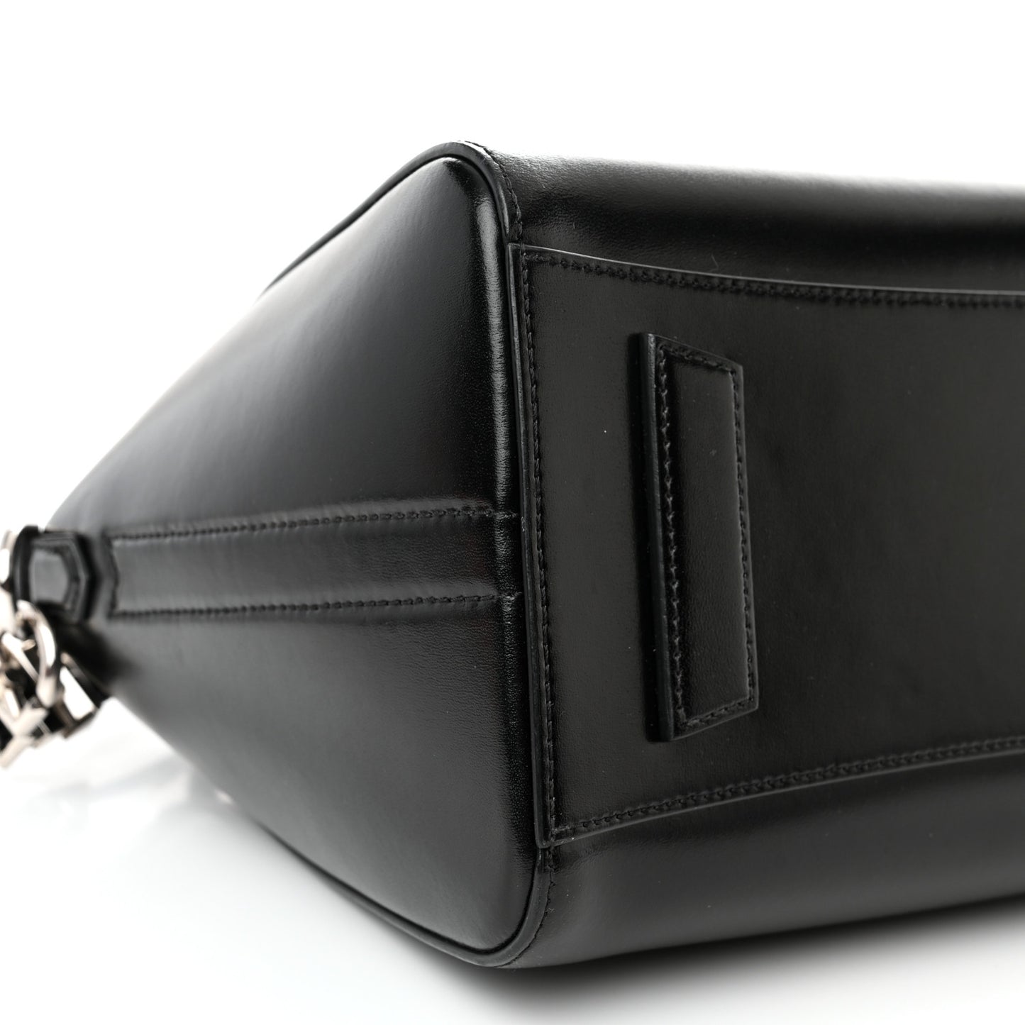 Shiny Lord Calfskin Small Antigona Black