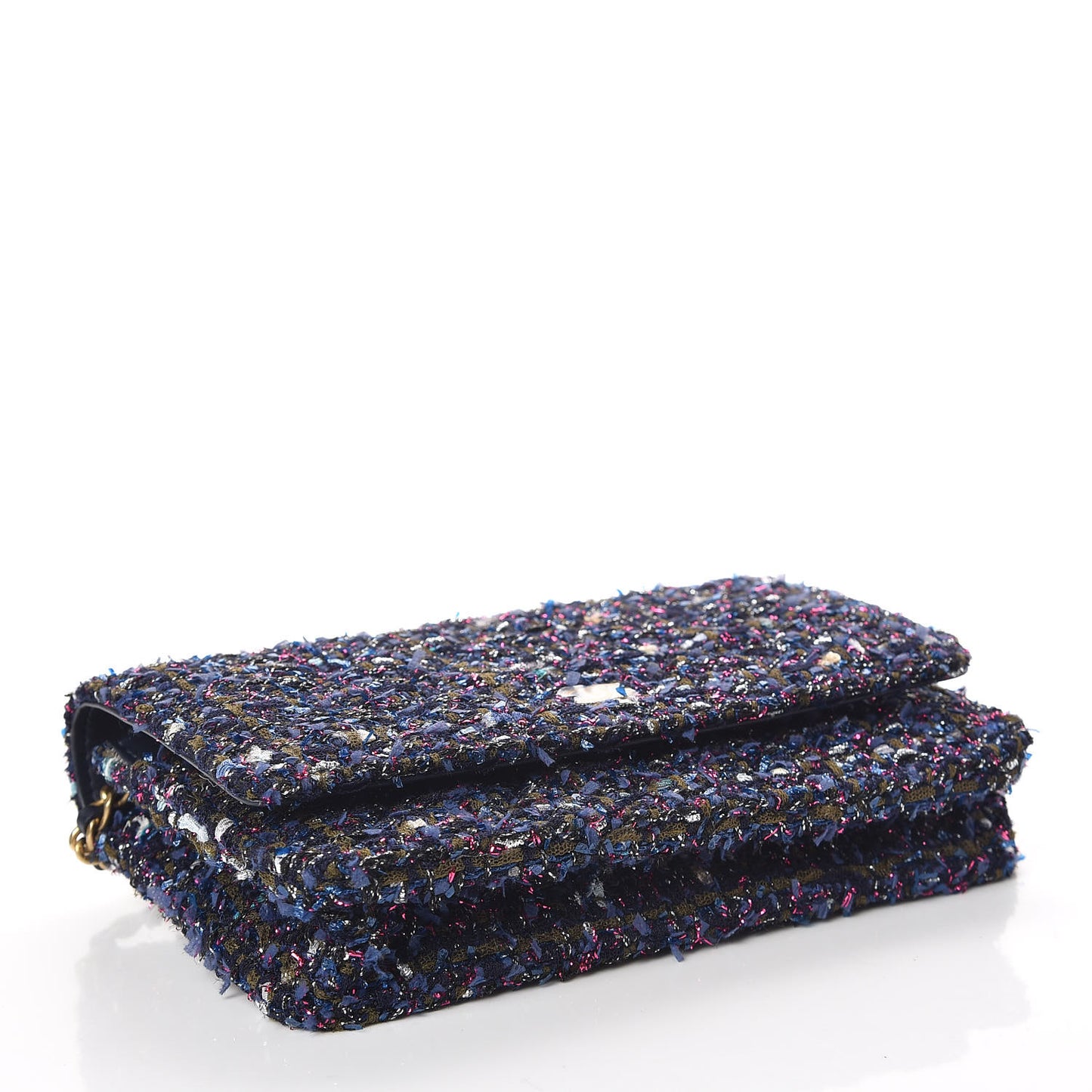 Tweed Charms Wallet On Chain WOC Blue Purple Khaki Pink
