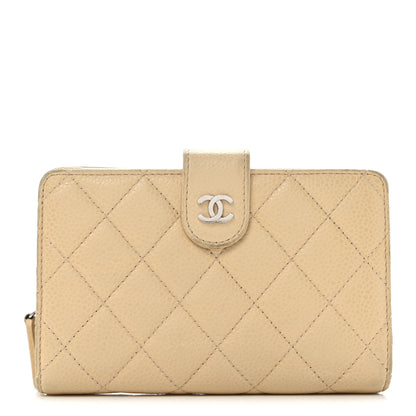 Chanel Caviar Quilted CC French Wallet Light Beige 1 of 10