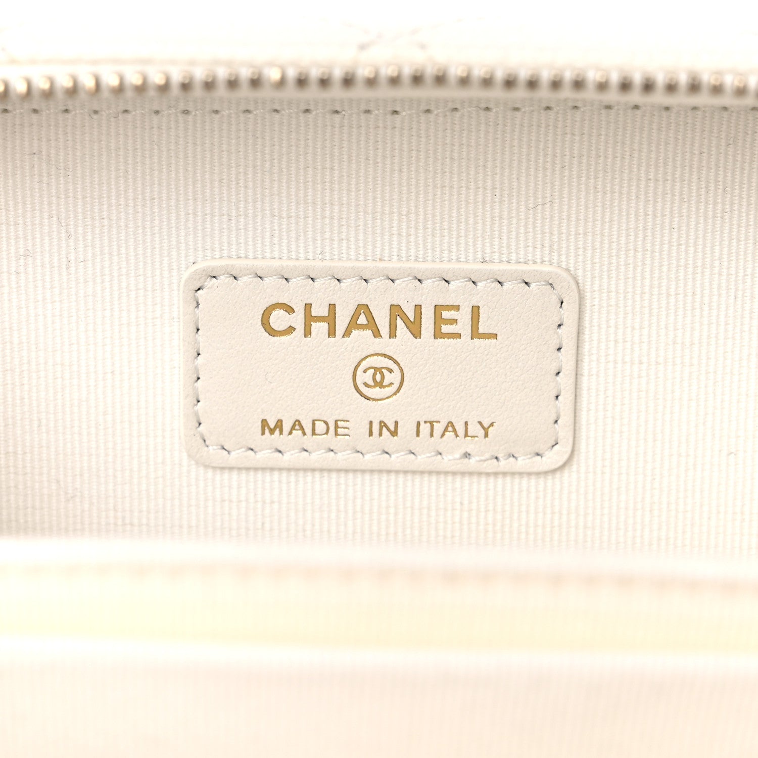 Chanel Caviar Quilted Small Top Handle Vanity Case White 7 of 11