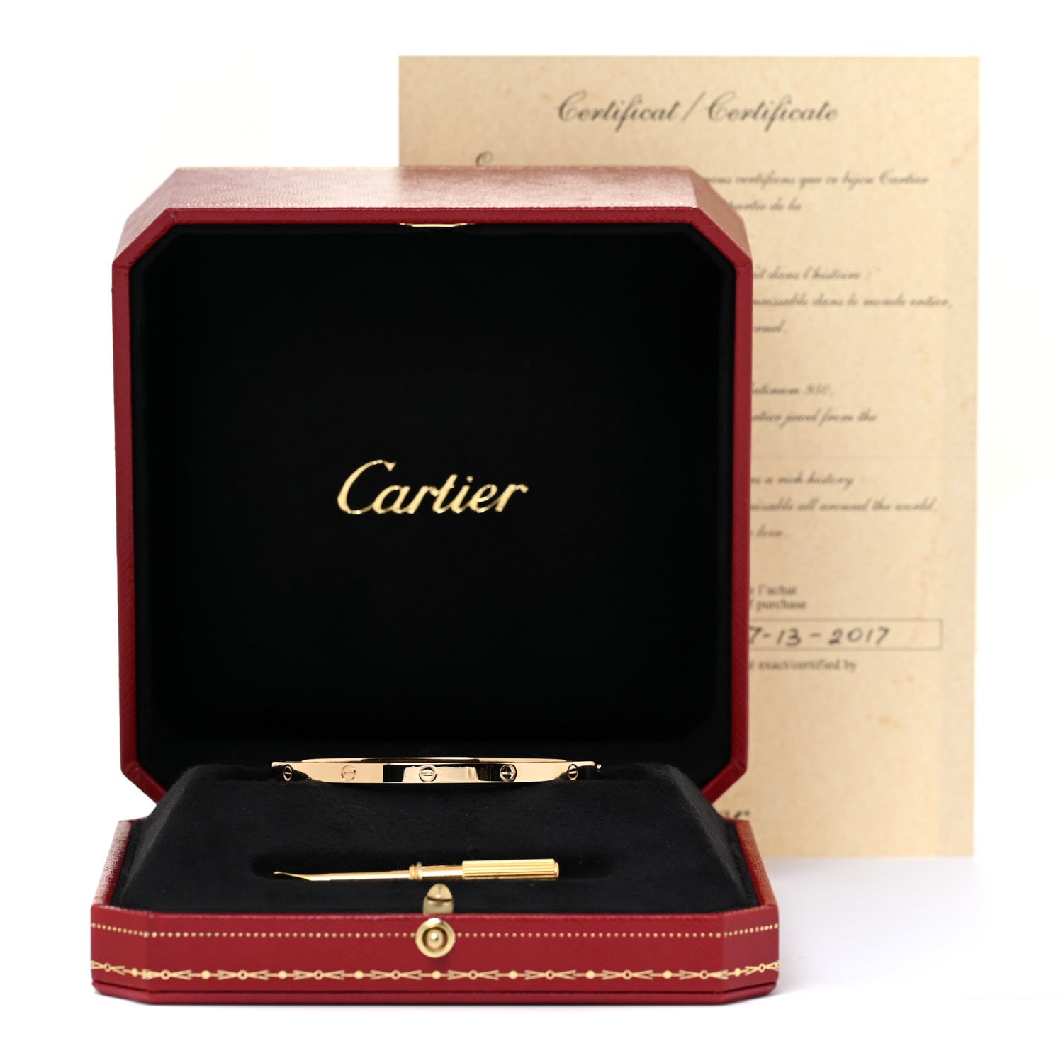 Cartier 18K Yellow Gold Small LOVE Bracelet 17 6 of 6