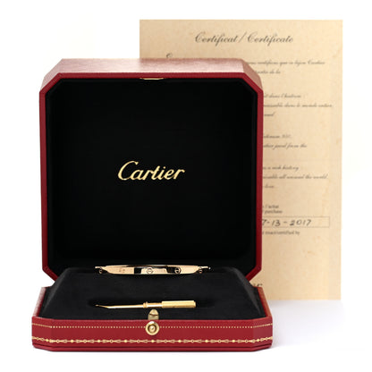 Cartier 18K Yellow Gold Small LOVE Bracelet 17 6 of 6