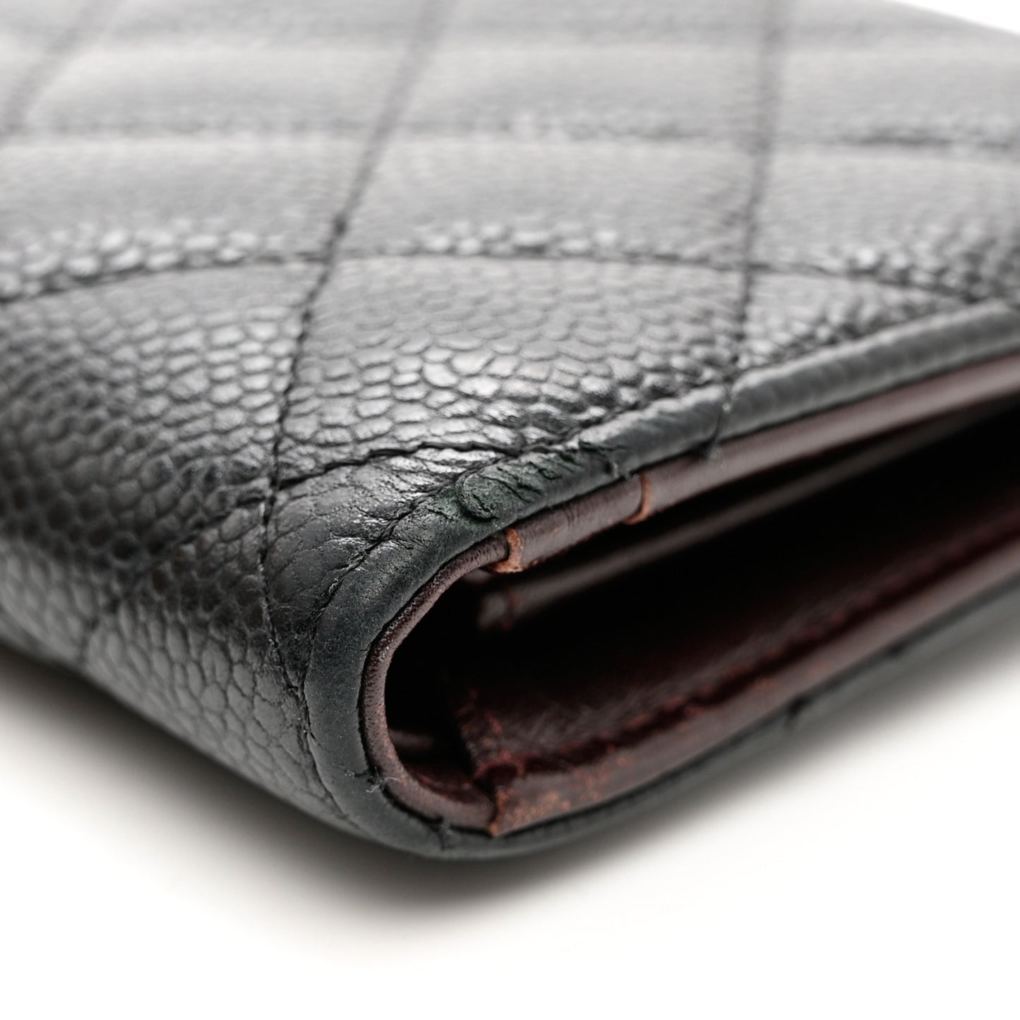 Caviar Quilted Yen Wallet Black