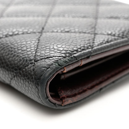 Chanel Caviar Quilted Yen Wallet Black 9 of 10