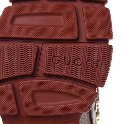 Gucci X SEGA Mesh Canvas Calfskin Womens Flashtrek Sneakers 38.5 Military Oatmeal Carmine Rose Ardesia 6 of 6