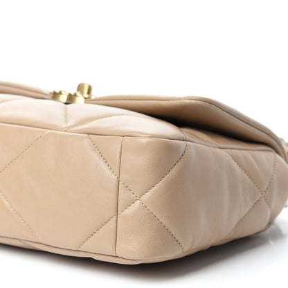 Chanel Lambskin Quilted Medium Chanel 19 Flap Dark Beige 7 of 11