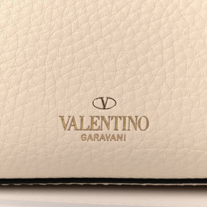 Valentino Garavani Grained Calfskin Small Rockstud Shoulder Tote Light Ivory 7 of 11