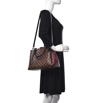 Louis Vuitton Damier Ebene Cuir Taurillon Brittany Bordeaux 2 of 11