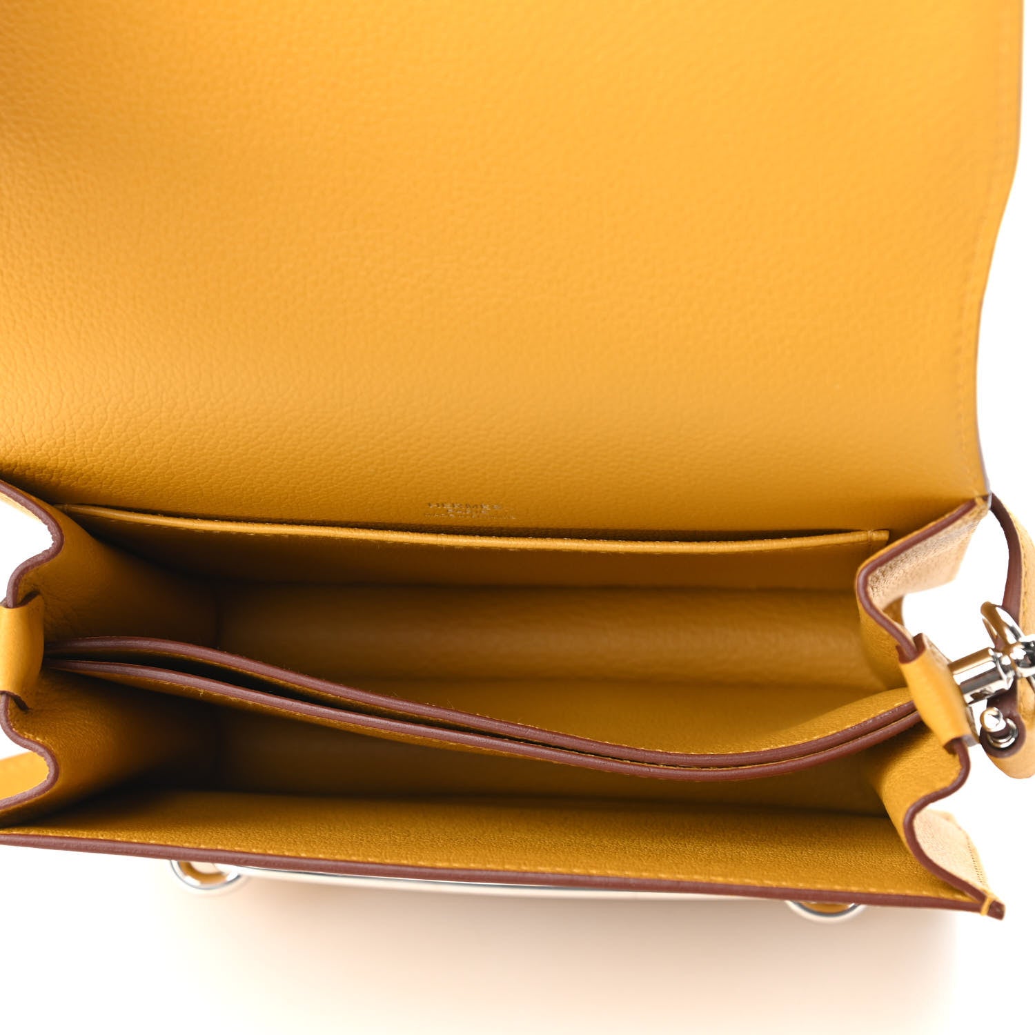 Hermes Evercolor Mini Sac Roulis Jaune Ambre 5 of 10