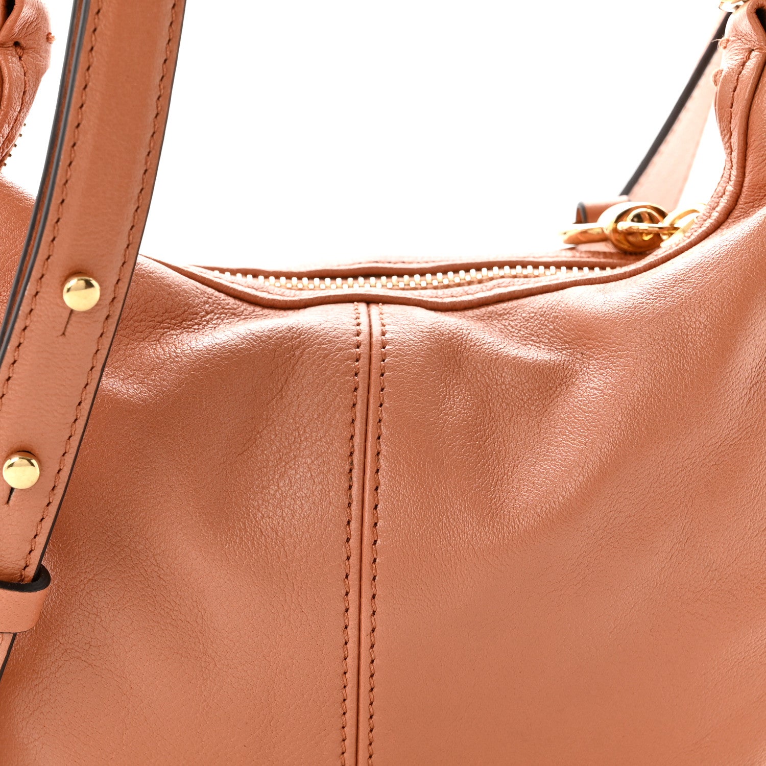 Chloe Grained Calfskin Small Bracelet Hobo Bag Woodrose 8 of 10