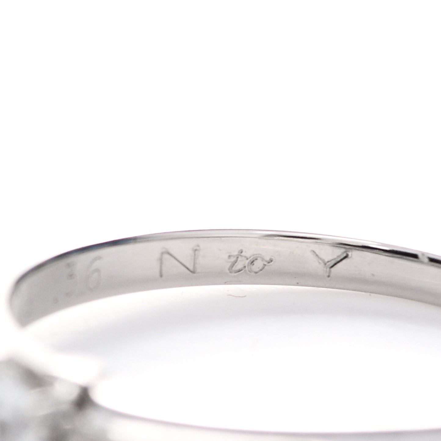 Platinum Diamond .36ct Solitaire Engagement Ring 50 5.25