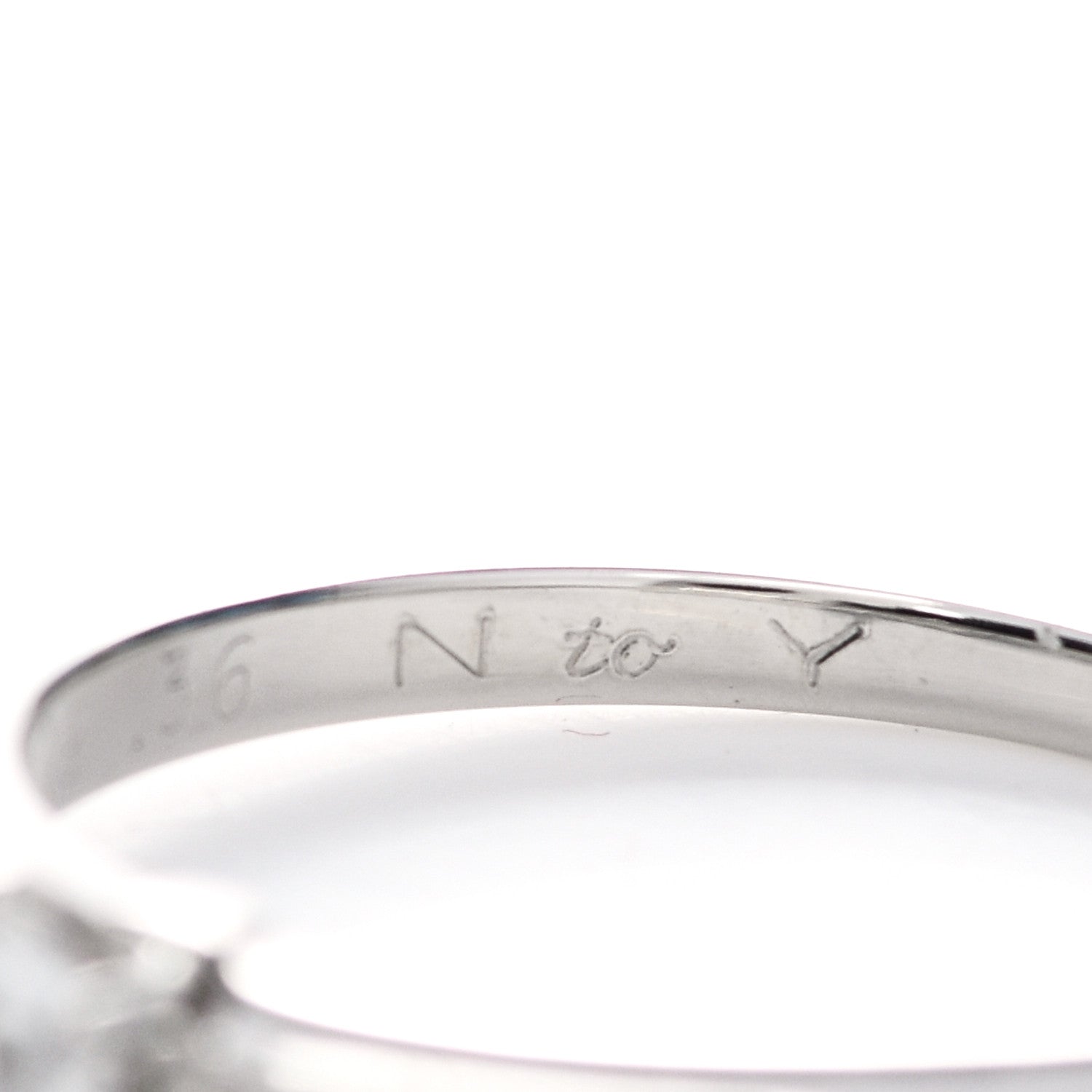 Tiffany Platinum Diamond .36ct Solitaire Engagement Ring 50 5.25 5 of 7