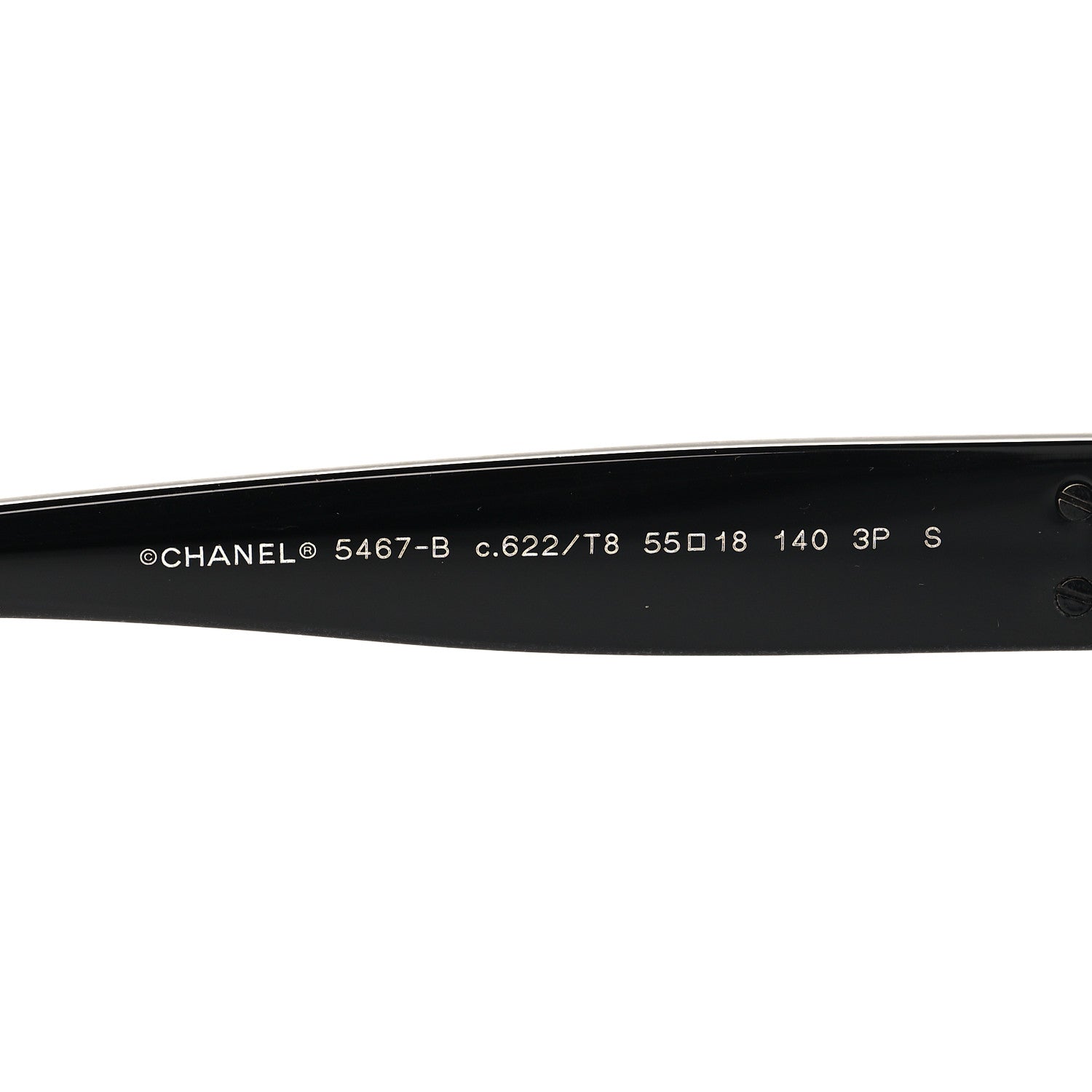 Chanel Acetate Strass Pilot Sunglasses 5467-B Black 5 of 7