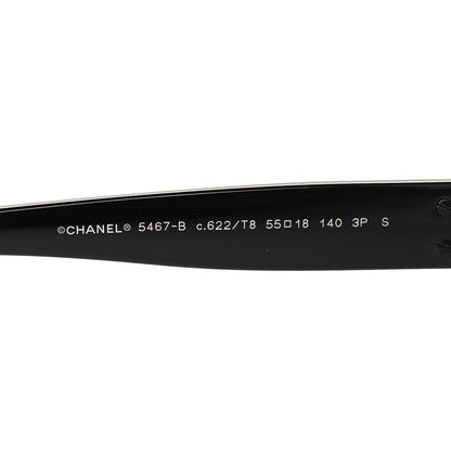 Chanel Acetate Strass Pilot Sunglasses 5467-B Black 5 of 7