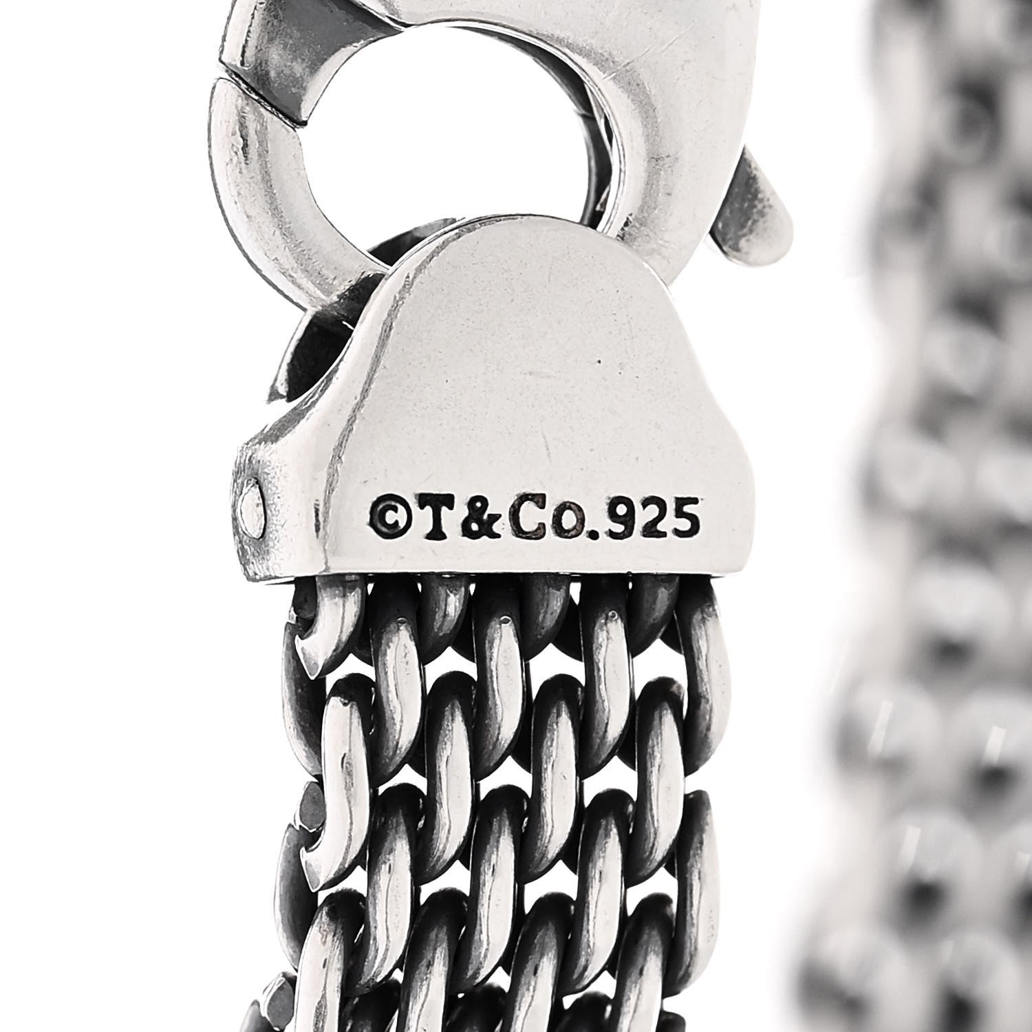 Tiffany Sterling Silver 9.5mm Somerset Mesh Bracelet 3 of 3