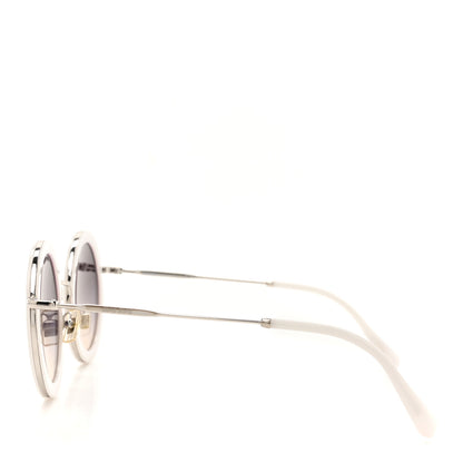 Miu Miu Metal Round Sunglasses SMU59U White 2 of 8