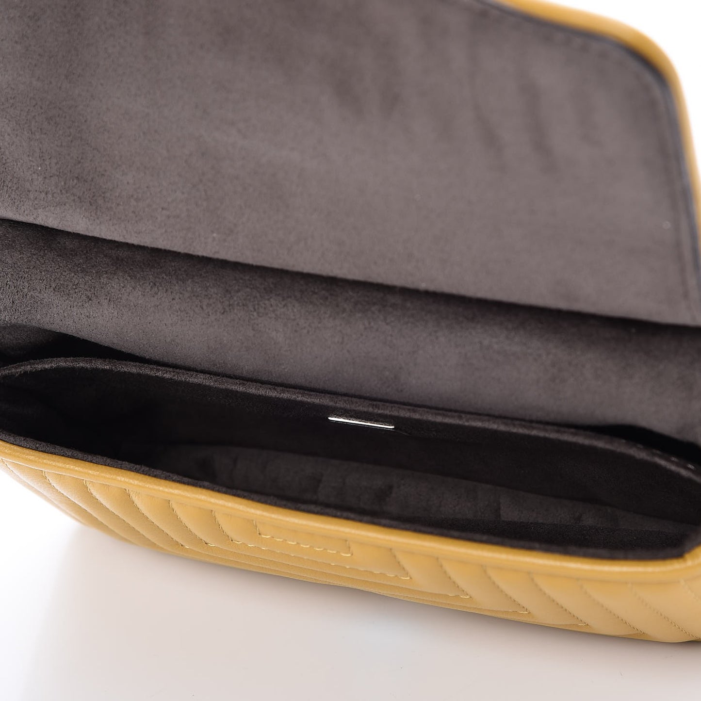 Shiny Nappa Trapuntata Micro Double Baguette Amber
