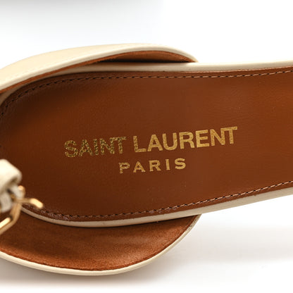 Saint Laurent Calfskin Opyum 85 Sandals 38.5 Light Bronze Real Beige 6 of 8