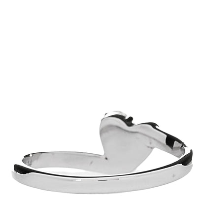Gucci 18K White Gold Diamond Heart Band Ring 54 6.75 3 of 7