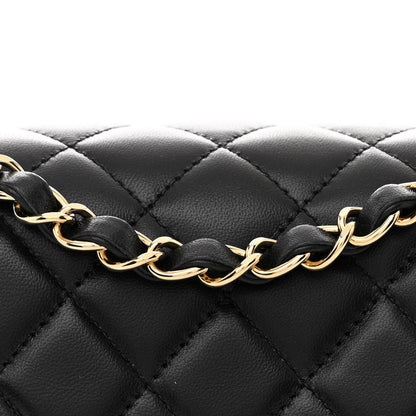 Chanel Lambskin Quilted Mini Rectangular Flap Black 8 of 11