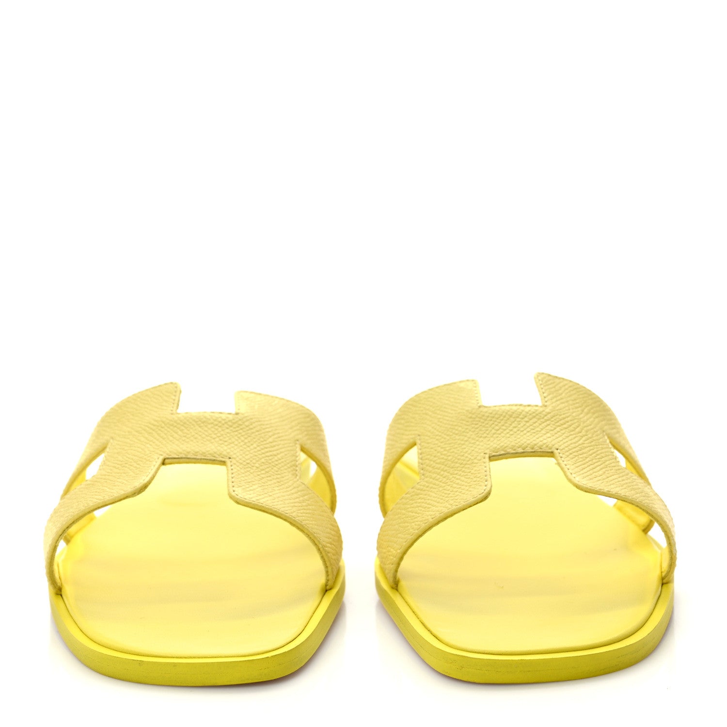 Hermes Epsom Oran Sandals 40 Jaune Pollen 2 of 9