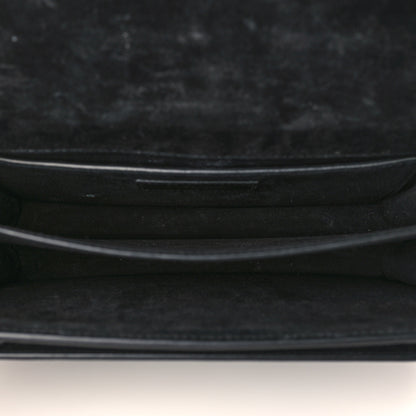 Saint Laurent Calfskin Medium Monogram Sunset Shoulder Bag With Braided Strap Black 4 of 11