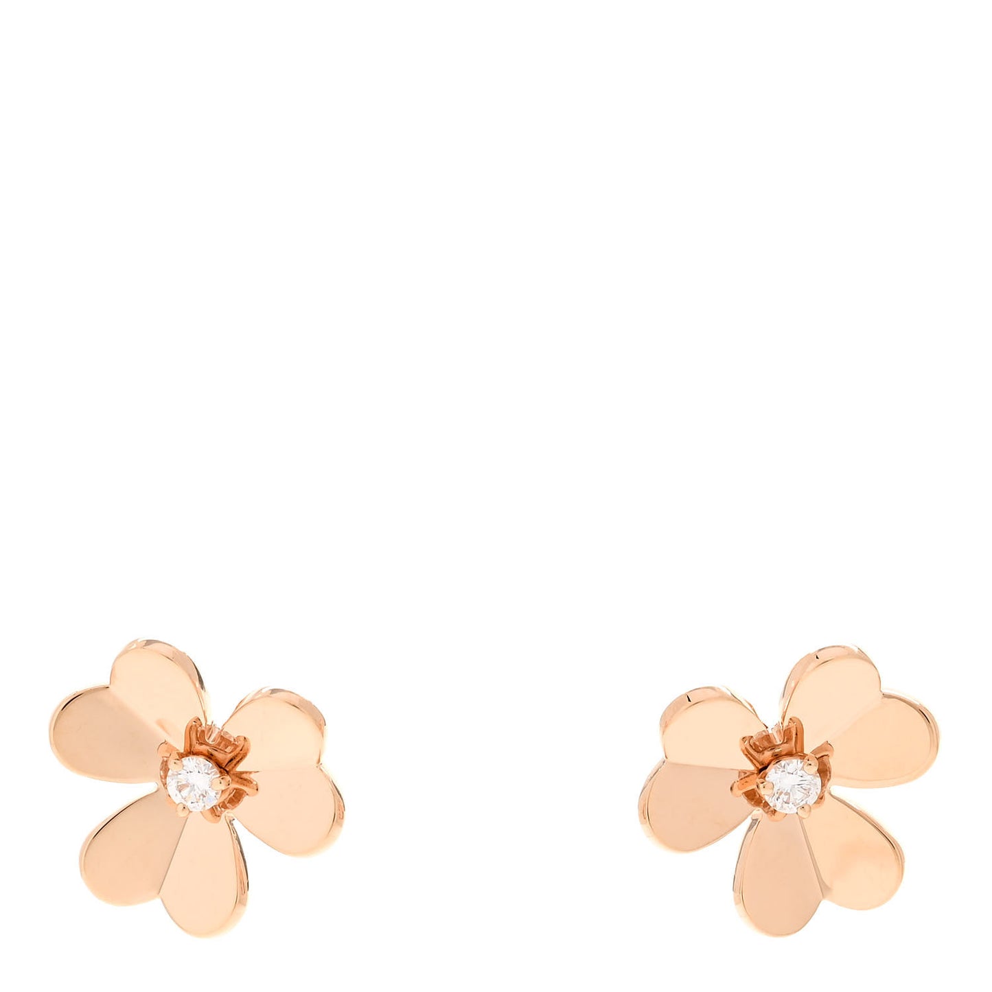 18K Rose Gold Diamond Small Frivole Earrings
