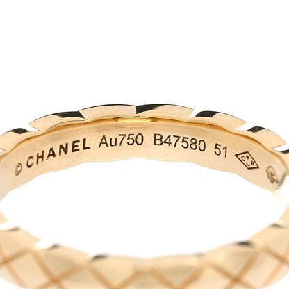 Chanel 18K Yellow Gold Mini Coco Crush Ring 51 5.75 4 of 4