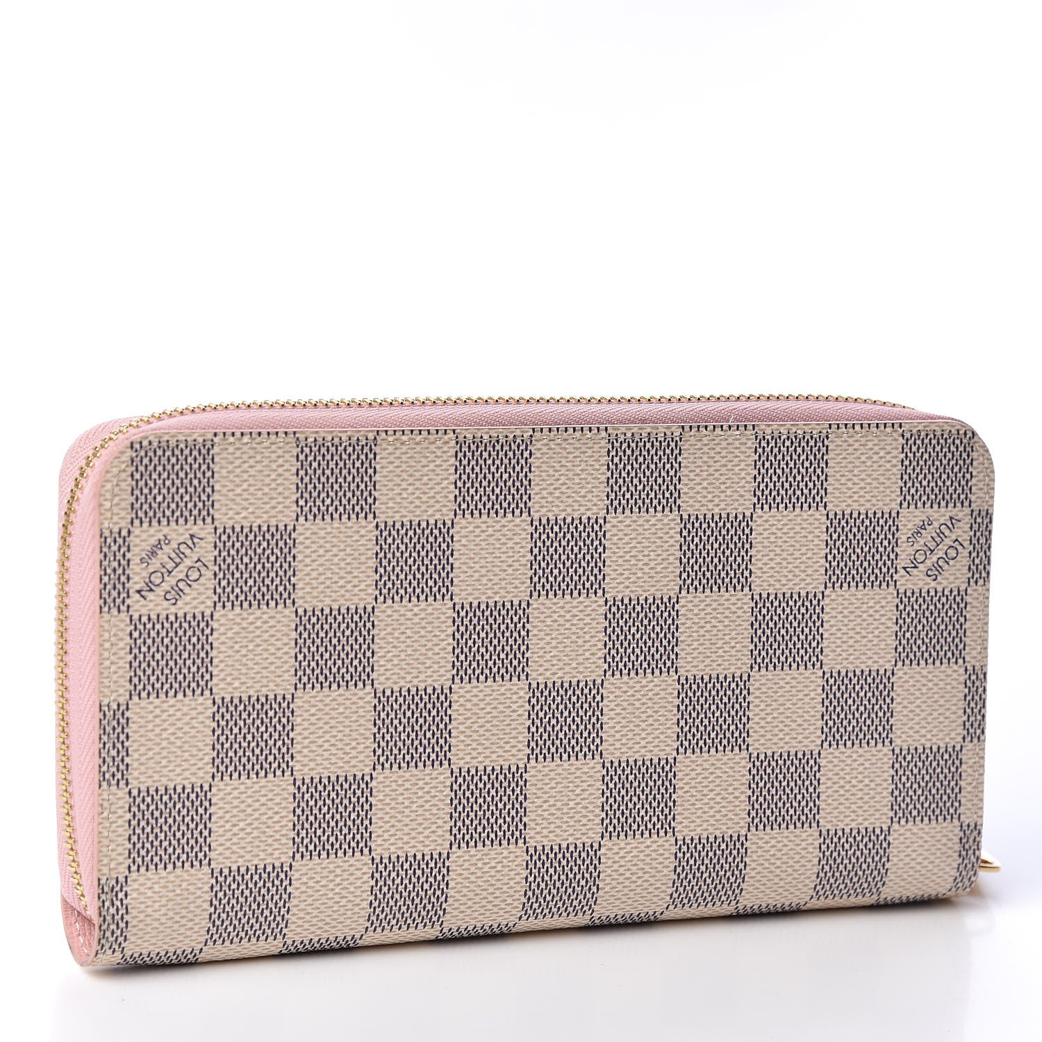 Louis Vuitton Damier Azur Zippy Wallet Rose Ballerine 2 of 9