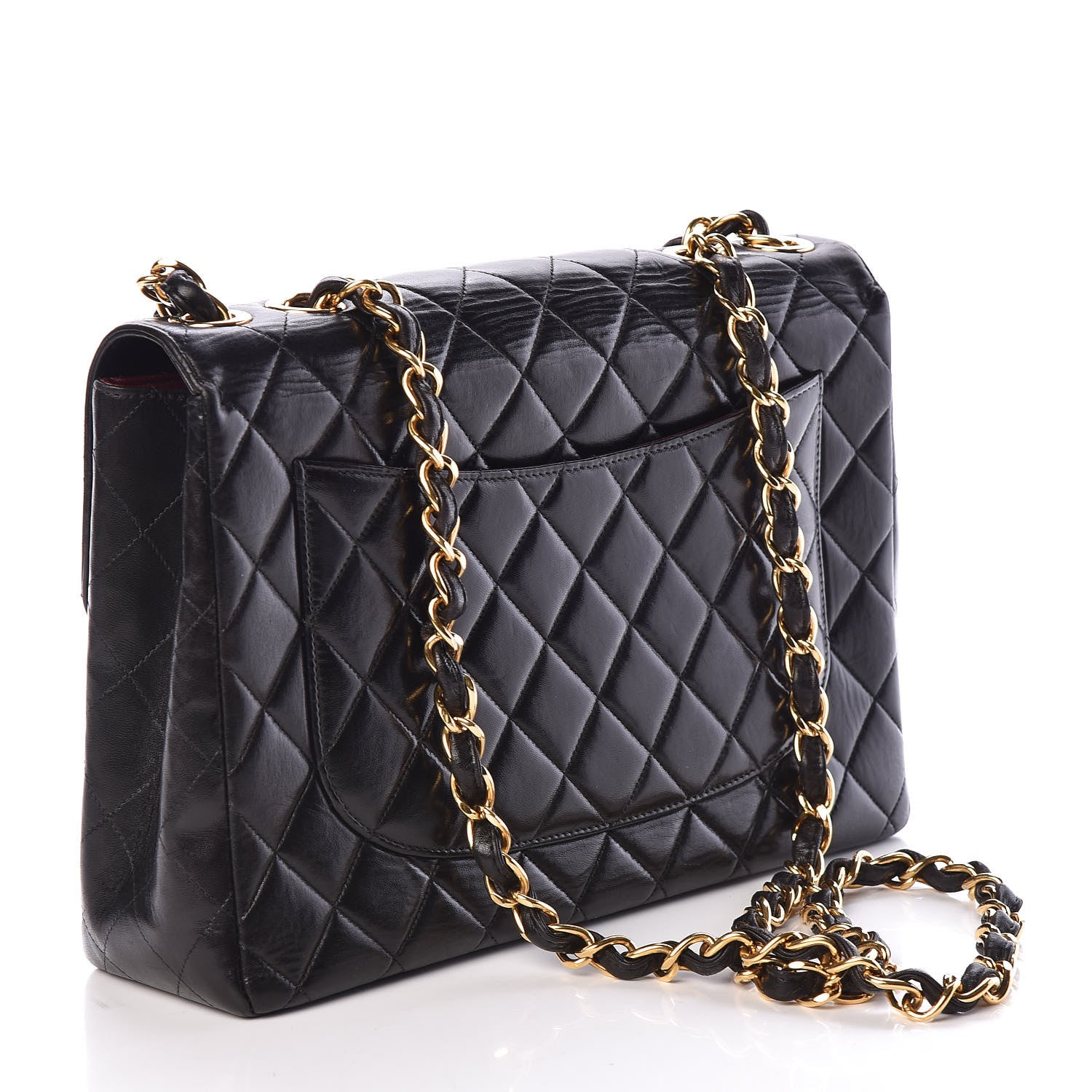 Chanel Lambskin Quilted Jumbo Single Flap Black 3 of 12