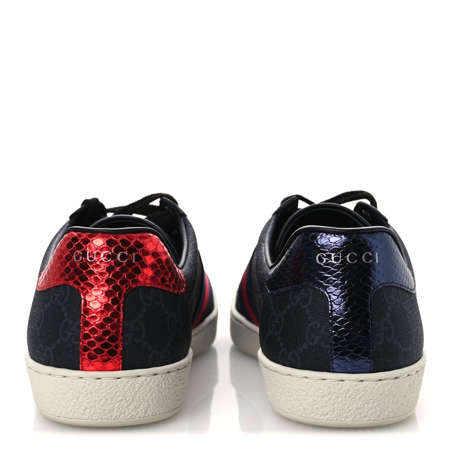 GG Supreme Monogram Ayers Web Mens New Ace Sneakers 9 Black